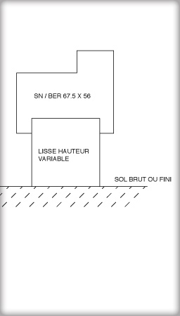 Coupe sur traverse / Lisse basse